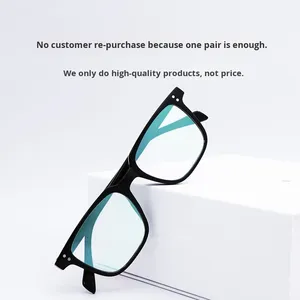 Lunettes de vue S&H Modèle 005, style sport, monture rectangulaire noire, pour myopie et daltonisme, en polycarbonate, protection UV400, universelles pour adultes - Product Image 4