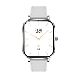 MK90 Ultra-Thin Smartwatch for Women 8.8mm Metal Case Leather Strap BT Call Music Control Custom Watch Faces for IOS Android - Product Image 3