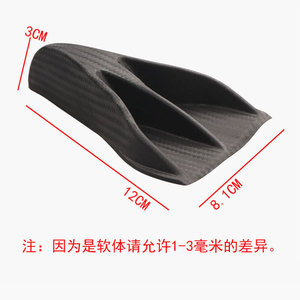 Page Accessories Carbon Fiber <b>Rear</b> <b>Spoiler</b> Wing Shaped For Car Roof Trim Shark Fin Style - Product Image 4