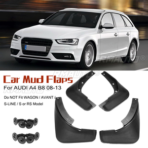 แผ่นกันโคลนรถยนต์สำหรับ Audi A4 B8 Sedan Saloon ปี 2008 2009 2010 2011 2012 2013 2014 2015 บังโคลนกันน้ำกระเซ็น - Product Image 1