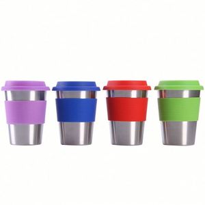 Vaso de Acero Inoxidable con Aislamiento Térmico de Silicona y Protección Contra Quemaduras, Vaso de Agua para Oficina - Product Image 6