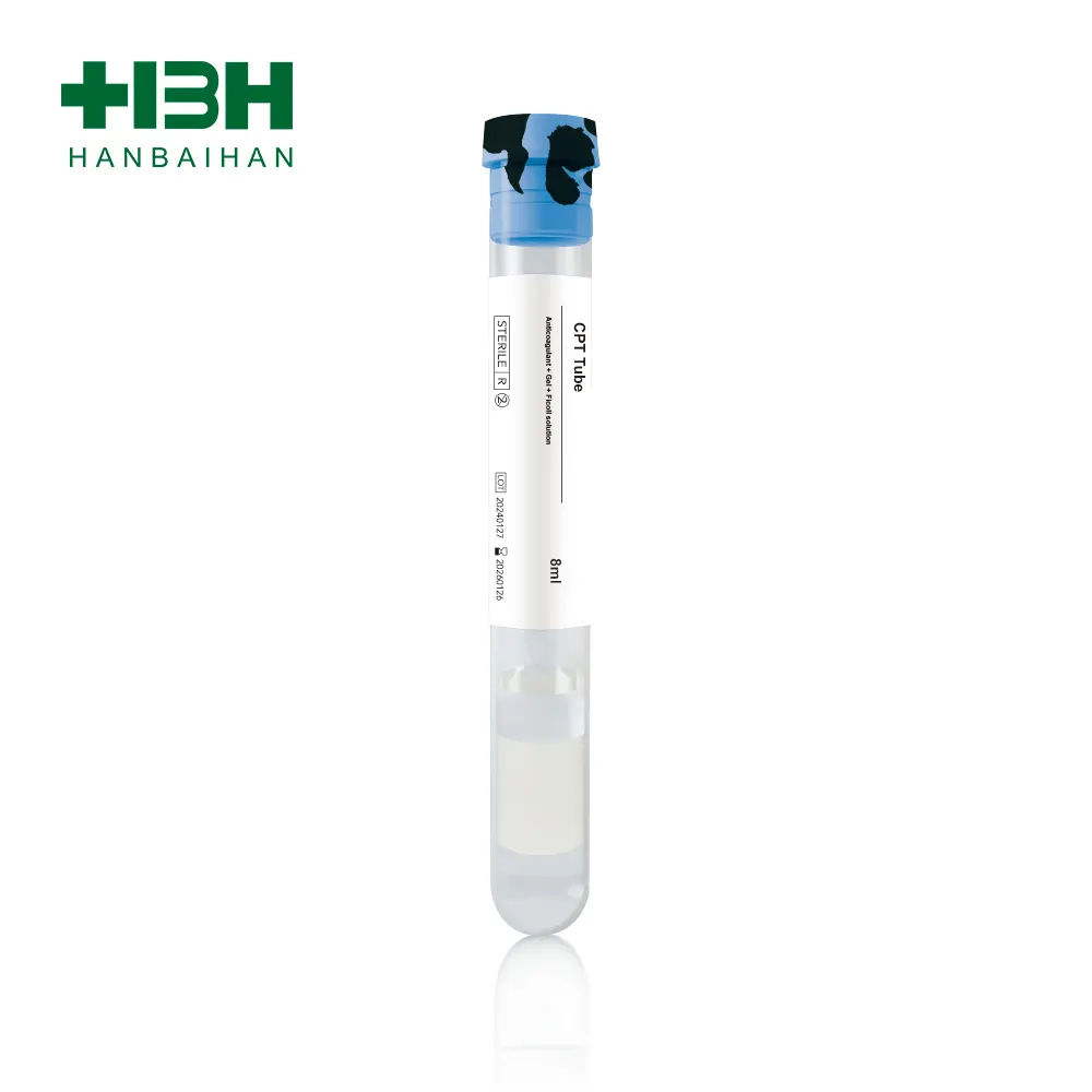Tubo cellulare HBH CPT utilizzato in professionisti medici e unità di ricerca scientifica per l'estrazione di cellule mononucleari