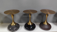 Salon moderne maison décorative canapé en métal côté centre rond cercle Table d'extrémité Table d'angle de luxe