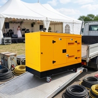 Groupe électrogène diesel mobile silencieux Yuchai 37,5 KVA 30 KW sur remorque, 4 roues tractables, 50 Hz 60 Hz 380 V 400 V CE ISO