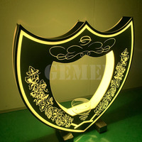 Présentoir de Bouteille de Vin LED Rechargeable Personnalisé avec Logo, Support de Bar, Présentoir de Fête, Glorificateur de Vin pour Mariage et Bar