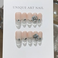 Faux ongles en gel effet œil de chat populaires, pose facile, couvrance totale, fournisseur vérifié