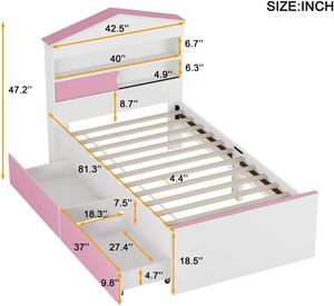 Armazenamento Luxo Modern <span class=keywords><strong>Single</strong></span> <span class=keywords><strong>Bed</strong></span> Modern Wooden <span class=keywords><strong>Single</strong></span> Kids House Nordic Wood <span class=keywords><strong>Bed</strong></span> Com Gaveta - Product Image 4