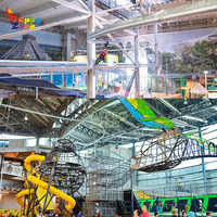 Kit d'équipement de parcours tyrolienne en acier personnalisé pour adultes et enfants intérieur/extérieur parc d'attractions parc d'attractions aire de jeux