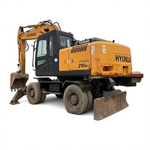 Excavadora de ruedas Hyundai 210w-7 original de Corea, bajo consumo de combustible, excavadora barata en venta al por mayor, disponible en stock. - Product Image 1