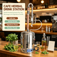 Kit d'Appareil de Distillation pour l'Extraction d'Herbes, Distillateur en Verre et Acier Inoxydable pour une Utilisation Sûre à Domicile