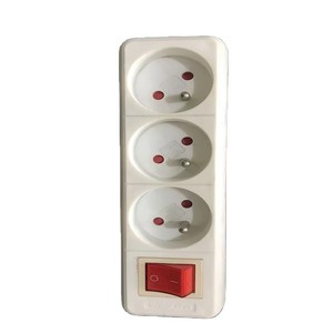 Prise d'extension industrielle <span class=keywords><strong>blanche</strong></span> 16A avec interrupteur, mâle et femelle, 3 prises, 220V-250V, CE - Product Image 5
