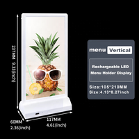 ZZFY A3 A4 A5 Rectangle LED Bureau Debout Publicité Boîte à Lumière Table Rechargeable Menu Conseil
