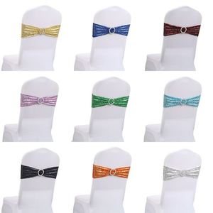 Lot de nœuds de chaise à sequins de luxe, couleurs or et argent, pour événements et mariages - Product Image 2