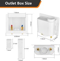 Boîte de sortie de machine à laver 1/2 pouces PEX, accessoire de plomberie, boîte à linge PEX