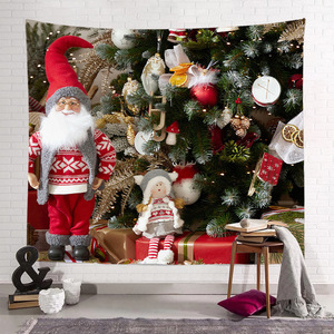 Arazzo da Parete Natalizio Nordico con Babbo Natale, Lavabile in Lavatrice, in Poliestere, Decorazione da Appendere per le Feste, Personalizzabile - Product Image 4