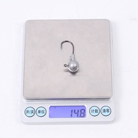 4x Jig Head Timbal Tanpa Cat untuk Memancing di Laut 3.5g-20g Bentuk Bola Bulat dengan Kerah Berduri