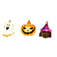 Guirlandes lumineuses LED décoratives d'Halloween, design de dessins animés, citrouille, fantôme, chat, lumières de chaîne, fournitures festives atmosphériques, accessoires de décoration de boutique