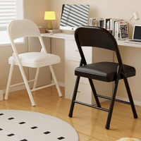 Chaise de formation pliable en acier avec revêtement en poudre, coussin en PU imperméable, pour bureau, école, conférence, séminaire, salle de réunion