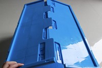 NEXARA Caisses en plastique empilables et pliables de style solide Boîte fourre-tout de déménagement pliable