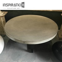 Meubles de patio en béton GFRC au design moderne, tables et bancs en ciment