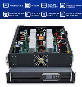 Einphasiger Hybridwechselrichter 24 VdC zu 110 VAC 800 W 1000 W 1 KVA reiner sinus-Wellen-Strominverter