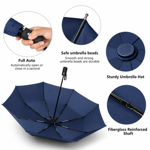 Ombrello Pieghevole Automatico a 3 Sezioni di Alta Qualità, Portatile, Impermeabile, Compatto da Viaggio, Personalizzabile con Logo - Product Image 2