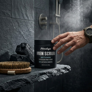 <span class=keywords><strong>Exfoliante</strong></span> Masculino con <span class=keywords><strong>Carbón</strong></span> <span class=keywords><strong>Activado</strong></span>, Vitamina E y C, Fragancia a Rosas, Ácido Hialurónico, para Todo Tipo <span class=keywords><strong>de</strong></span> Piel, Uso Adulto - Product Image 1