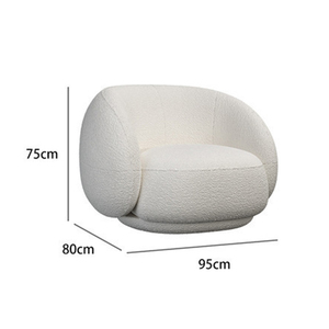 Fauteuil individuel moderne et minimaliste en laine <span class=keywords><strong>de</strong></span> mouton capitonnée à dossier haut et accoudoirs, idéal pour salon, entrepôt et <span class=keywords><strong>salle</strong></span> <span class=keywords><strong>de</strong></span> <span class=keywords><strong>sport</strong></span> - Product Image 6
