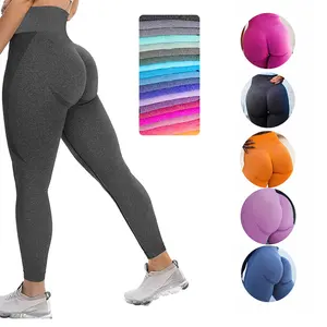 Hoge Taille Polyester Spandex Yoga Broek Push Up Yoga Naadloze Leggings Voor Vrouwen Ontwerp Uw Eigen Met Logo Private Label