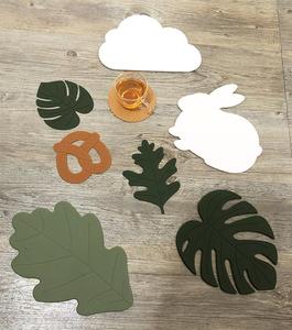 Restaurant <b>Silicone</b> Coaster Pot <b>Mat</b> Washable Table Kitchen Bowl Leaf Placemat Set - Product Image 2