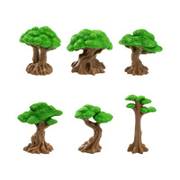 Figurine d'arbre miniature en résine verte de dessin animé, très vendue, pour jardin féerique, micro-paysage, décoration, accessoires de terrarium DIY
