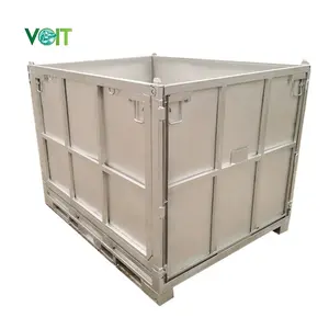 Reusable transportation natural and synthetic rubber steel galvanized pallet box