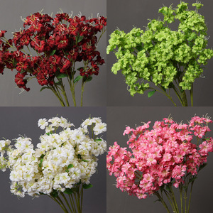 Fleurs artificielles en forme de trompette française, branche unique, en soie, décorations de mariage réalistes - Product Image 3