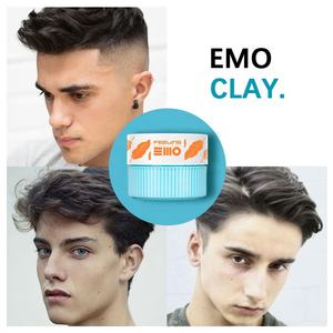 Vendita di fabbrica senza etichetta brillare libera Formula idrosolubile da uomo per capelli cera per capelli argilla opaca pomata 80ml - Product Image 4