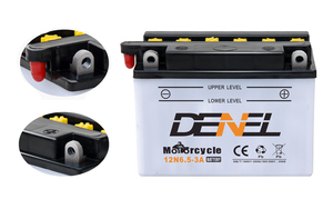 <span class=keywords><strong>แบตเตอรี่</strong></span>มอเตอร์ไซค์ราคาถูก <span class=keywords><strong>12v</strong></span> 9ah <span class=keywords><strong>แบตเตอรี่</strong></span> Denel <span class=keywords><strong>12v</strong></span> พร้อมที่ชาร์จแบตเตอรี่สำหรับมอเตอร์ไซค์ <span class=keywords><strong>12v</strong></span> 7 แอมป์ DENEL 12N6.5-3A 12V6AH - Product Image 5