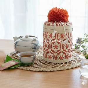 Luxury Handmade Eco-Friendly Modern Round Bamboo Storage Box with Lid <b>for</b> Ramadan Eid | Elegant Woven <b>Basket</b> <b>for</b> <b>Gifts</b> - Product Image 6