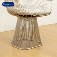 Loisirs modernes créatifs Salle de banquet en métal Mobilier de chaise en acier inoxydable Chaise de salle à manger vintage Fauteuil Mobilier de salle à manger