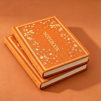 Buku Catatan A5 Berlapis Emas dengan Tekstur Linen, Sampul Keras, Jurnal Cetak Kustom, Buku Agenda Harian