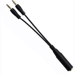 3.5MM Male to 2 Female Y <b>Splitter</b> Headset Jack Stereo Audio 1 in 2 Out 3 Pole Audio Aux Adapter Cable Gold Plated - Product Image 4