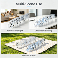 Dominos en acrylique transparent écologiques de qualité supérieure, tuiles en lucite transparentes avec points noirs, logo personnalisé, taille adaptable, jeu de table pour fête