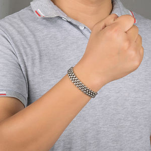 Sıcak satış toptan özel Charm manyetik enerji germanyum titanyum erkek bilezik - Product Image 6