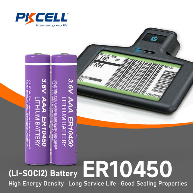 High Energy ER10450 3.6V Lithium Primary Battery 800mAh Long Life AAA Li-SOCl2 Cell for Smart Medical Wearable Sensor Hubs