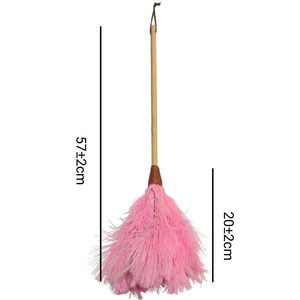 <span class=keywords><strong>Plumeau</strong></span> d'autruche <span class=keywords><strong>rose</strong></span> doux manche en bambou <span class=keywords><strong>plumeau</strong></span> de nettoyage portable plumeaux colorés - Product Image 1