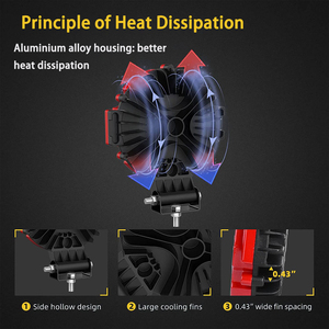 Luz de vaina de conducción todoterreno de 7 pulgadas con soporte de montaje, barra de techo, lámpara <span class=keywords><strong>antiniebla</strong></span> de parachoques para <span class=keywords><strong>Jeep</strong></span>, SUV Truck Hunters - Product Image 4