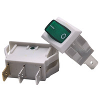 Interrupteur à bascule SPST ON-OFF 16A 250V125VAC 12V24VDC avec lumière verte RL1-511/N-C-2-G/W-P1-G