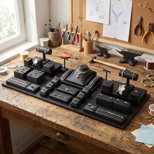 Fashion Modern Jewel Store Stand Tray Bracelet <b>Earring</b> Bangle Ring Holder Necklace Pendant Stand Hold Set Jewelry Display - Product Image 4