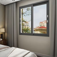 Fenêtre coulissante à double vitrage personnalisée pour balcon Villa Fenêtre coulissante à économie d'énergie Fenêtres en aluminium ou en PVC Prix d'usine