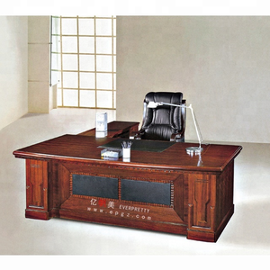Escuela Muebles de oficina en forma de L Excelente gestión Escritorio de madera Mesa ordenada para gerente con cajón y gabinete - Product Image 1