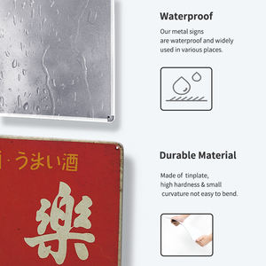 Ensemble de panneaux métalliques rétro japonais, décoration murale rétro <span class=keywords><strong>japonaise</strong></span> pour la maison, bar, <span class=keywords><strong>cuisine</strong></span>, restaurant - Product Image 6