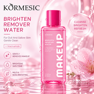 Démaquillant éclaircissant KORMESIC Private Label OEM 160ml pour peaux ternes avec de la niacinamide, nettoyage doux, eau rafraîchissante - Product Image 1